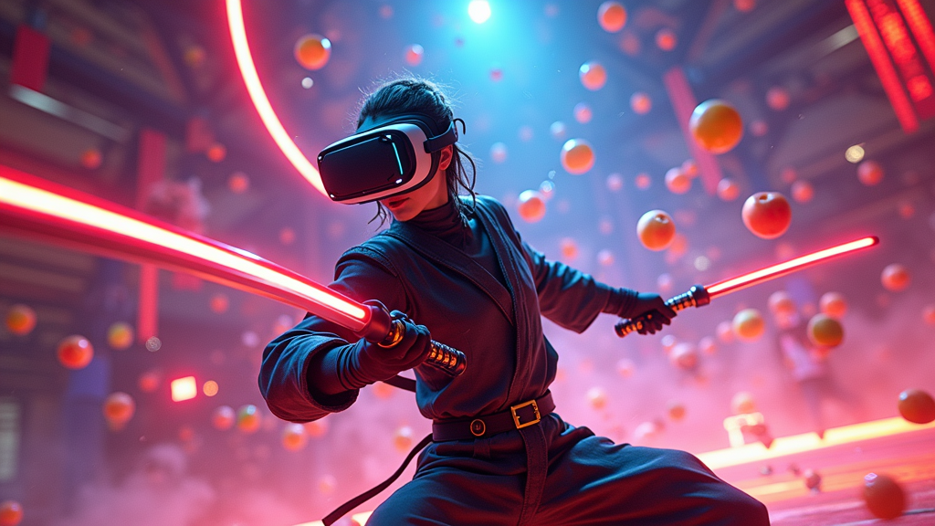 Interfaz gráfica de una simulación de realidad virtual