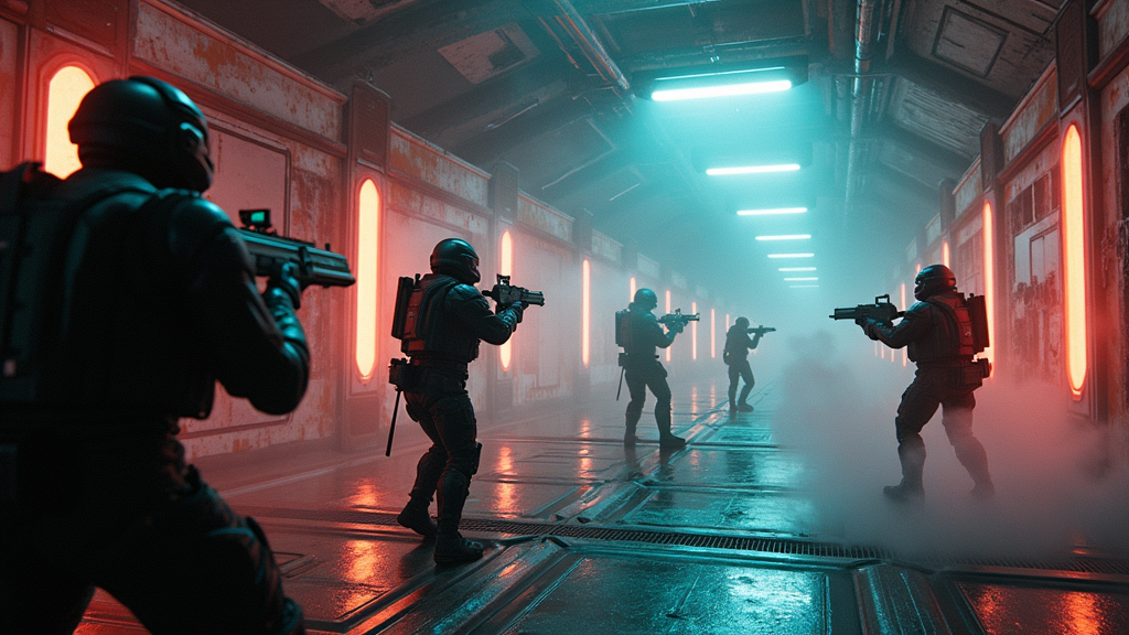 Exoshock, VR, shooter táctico, cooperativo, Unreal Engine 5, combate adaptativo, SteamVR