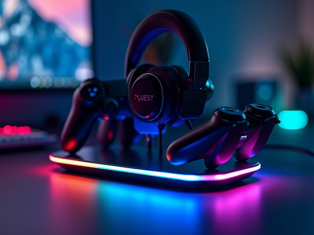 Usuario satisfecho con la base de carga Meta Quest