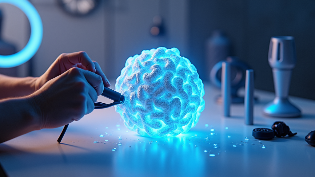 Usuario esculpiendo en Shapelab mediante modelado 3D en VR