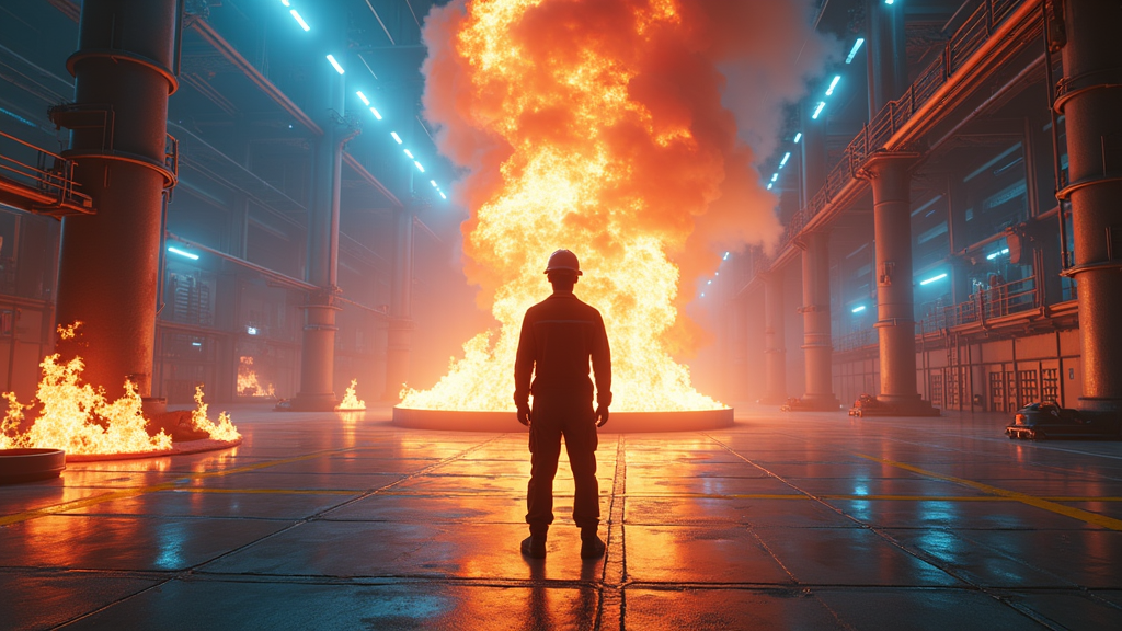 Usuario experimentando la Quirónprevención VR Formación PRL con gafas de realidad virtual