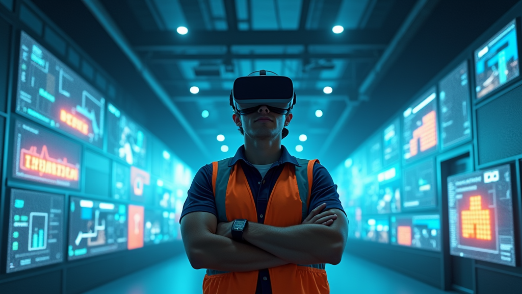 Simulación de Quirónprevención VR Formación PRL en entorno industrial