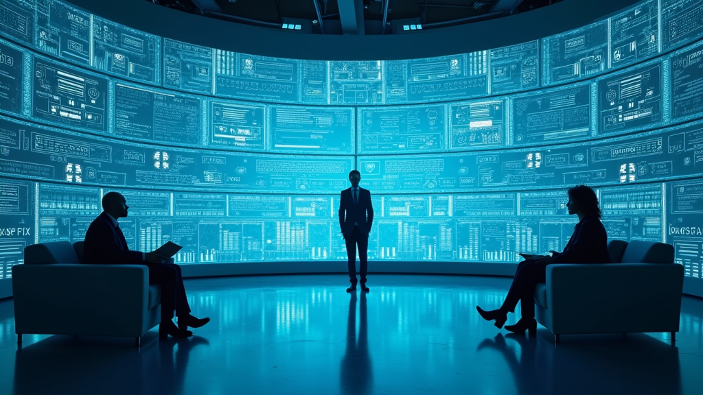 Concepto de equilibrio entre cerebro humano y circuito de IA, representando la sinergia y el futuro híbrido en la selección de personal con IA en entrevistas laborales automatizadas.