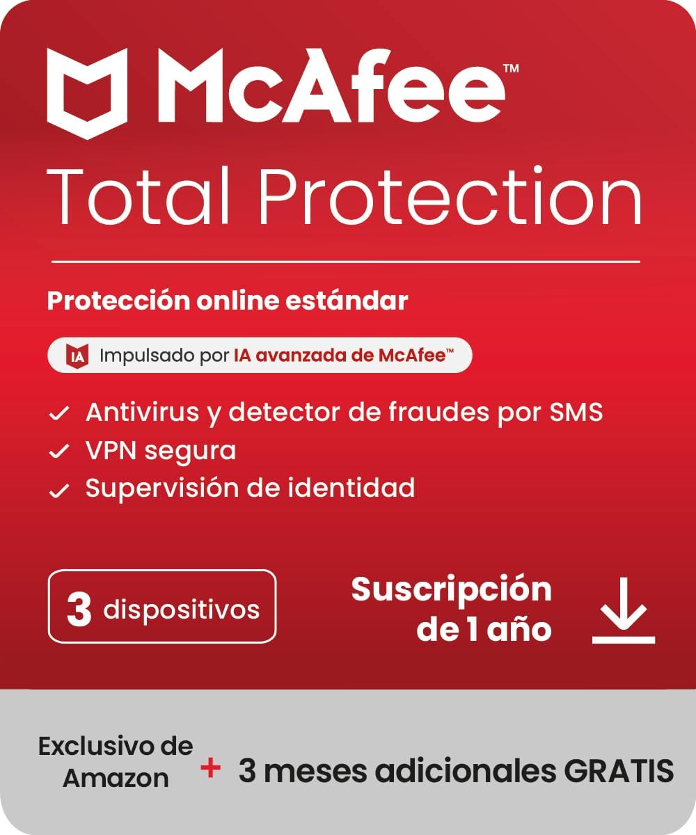 Interfaz o logo de McAfee Total Protection