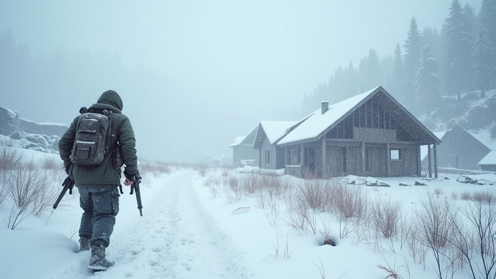 Ambiente nevado y desolado en Silent North VR
