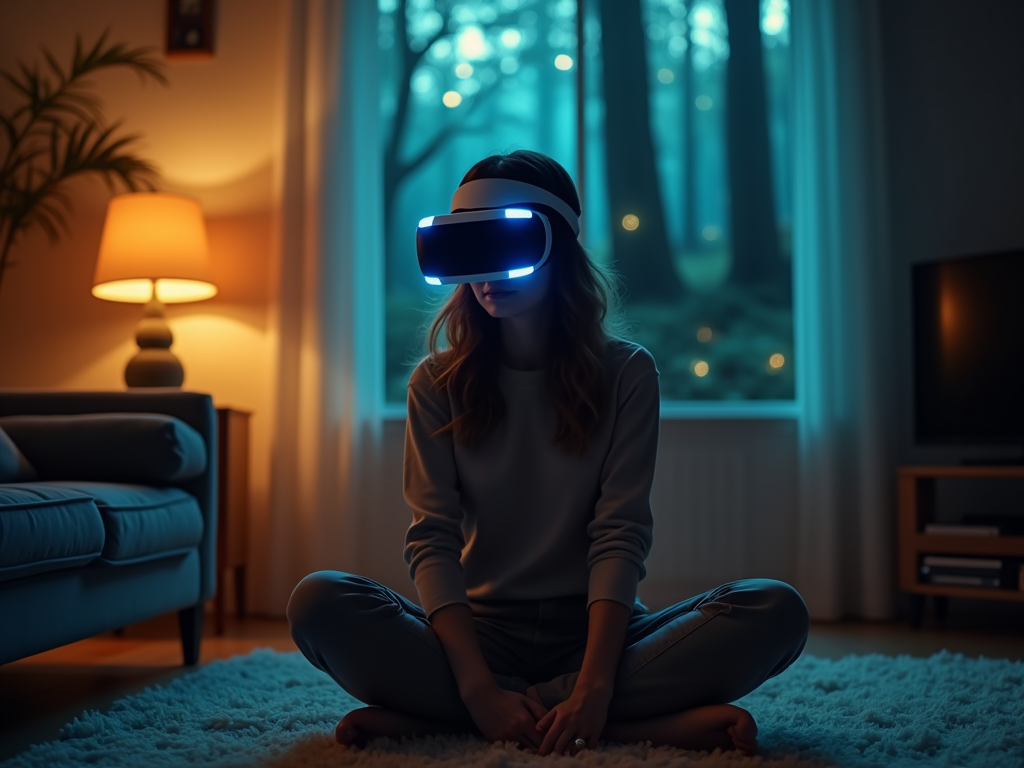 Jugador disfrutando de la experiencia inmersiva con PlayStation VR2 en su PS5