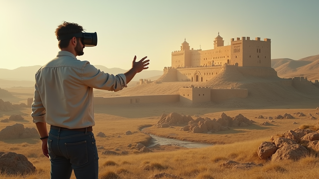 Vista aérea de la Recreación en Realidad Virtual del Fuerte San Rafael del Diamante
