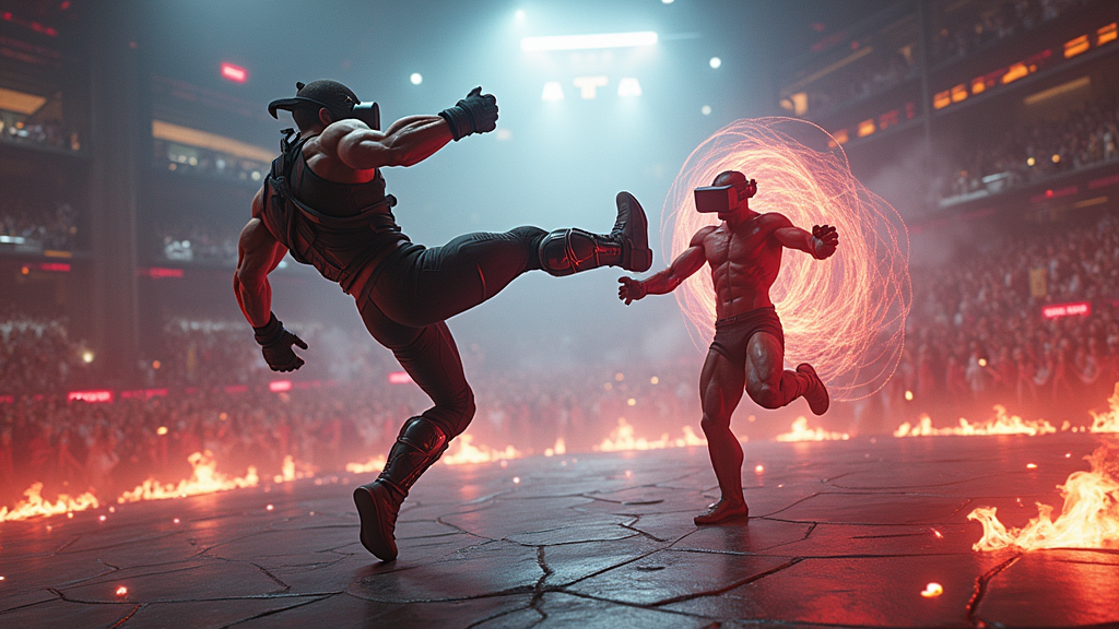 Un luchador de FINAL FURY preparándose para el combate, detalle gráfico del juego