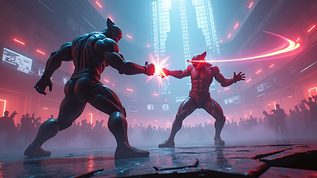 Combate en un escenario galáctico de FINAL FURY para nuestro análisis