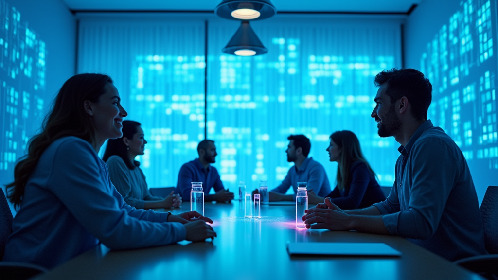 Ilustración conceptual de ondas sonoras procesadas por IA para los auriculares de traducción espacial que conservan la voz y dirección del hablante