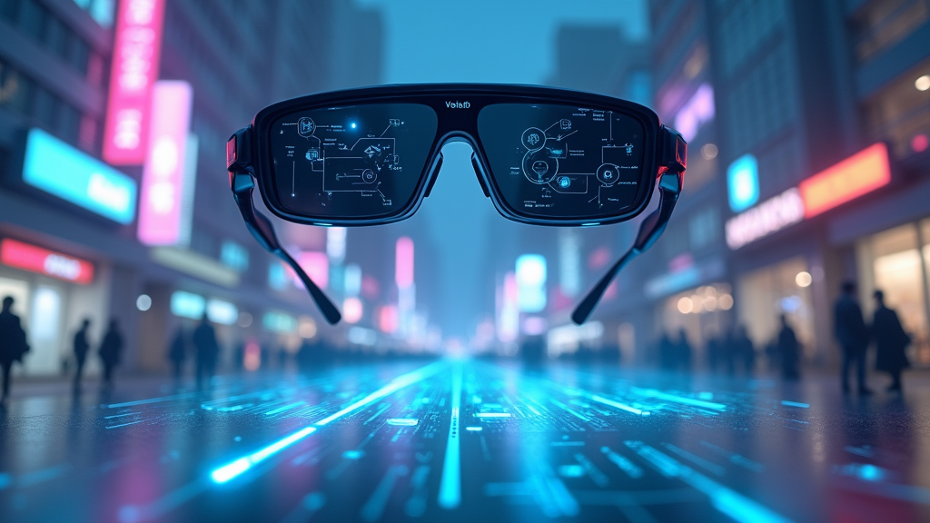 Representación conceptual de las gafas Project Aura Android XR mostrando su posible diseño ligero