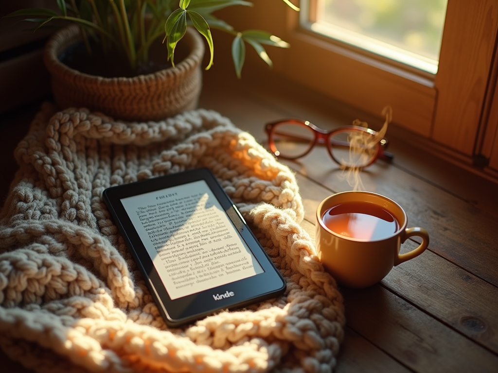 Usuaria disfrutando la lectura en su Kindle Paperwhite