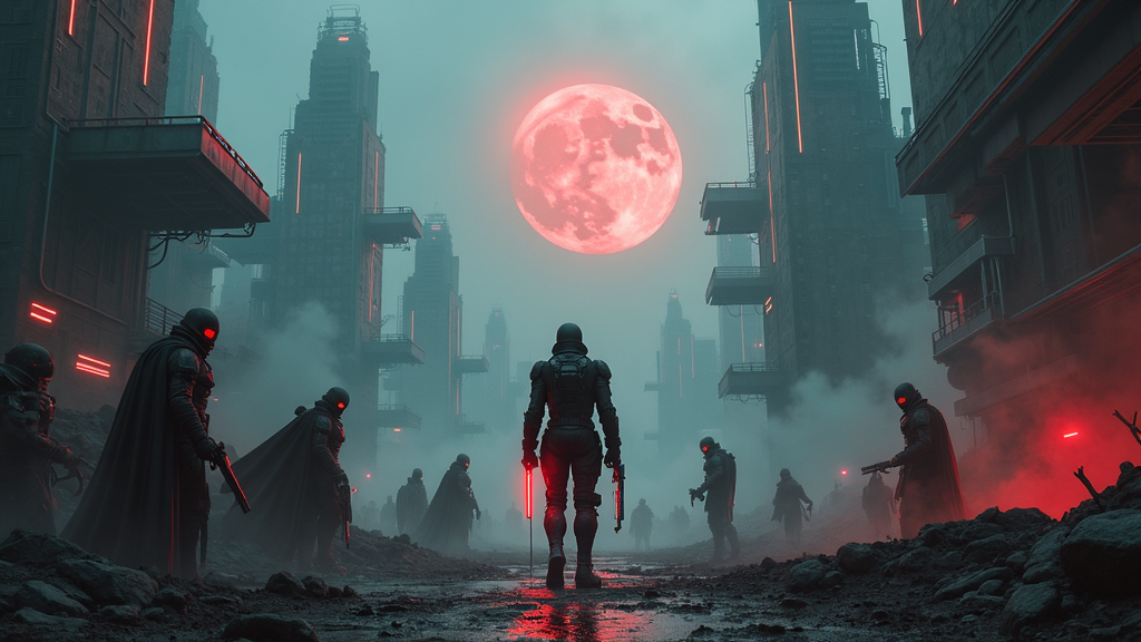 Detalle de un entorno distópico en Dixotomia VR, fundamental para la atmósfera que se evalúa en este análisis Dixotomia VR vampírico.