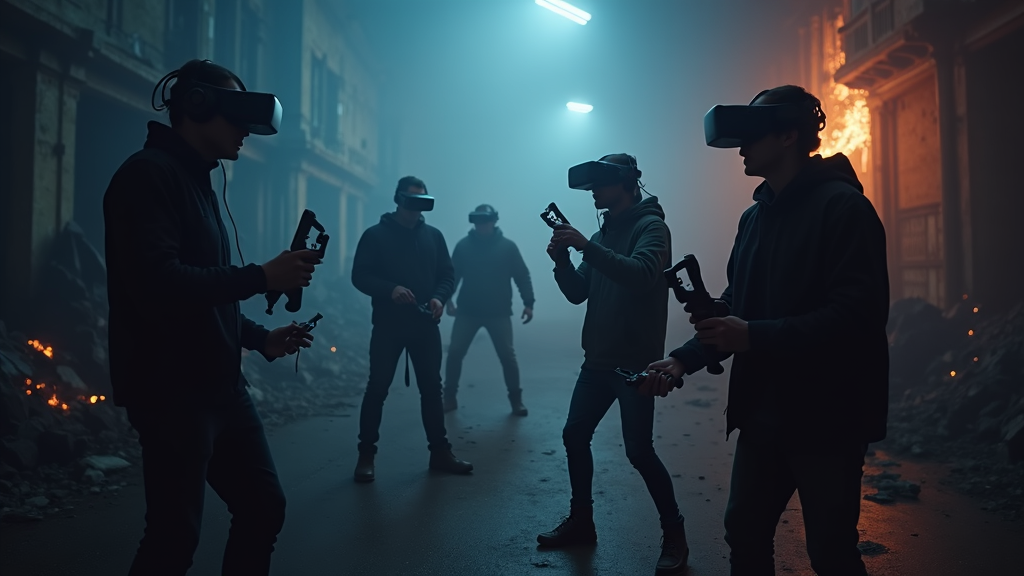 Equipamiento avanzado: gafas y controles para la experiencia realidad virtual zombis en Virtua Barcelona