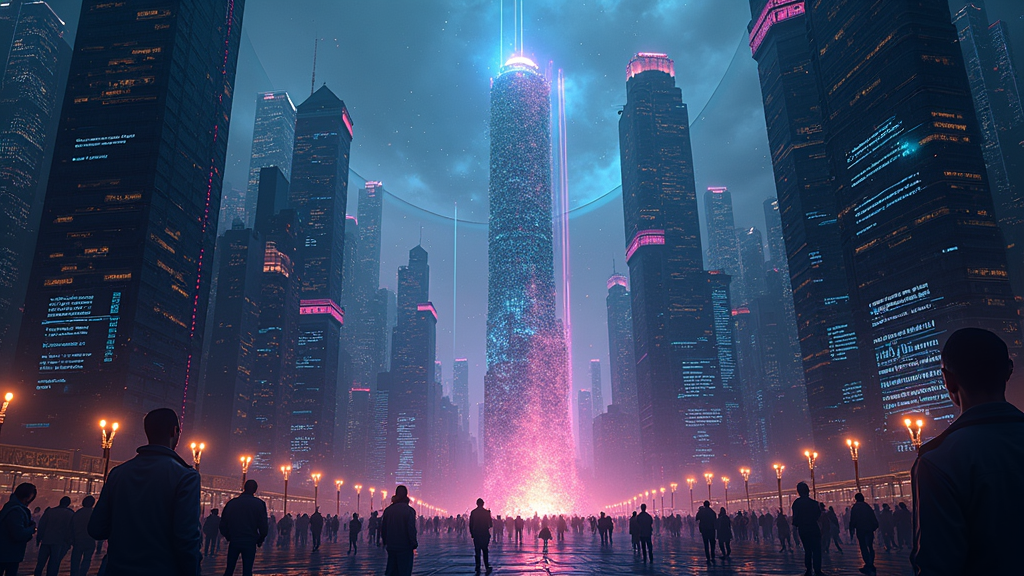 Diagrama ilustrando el flujo de información y validación en el ecosistema de IA blockchain y mercados de predicción.