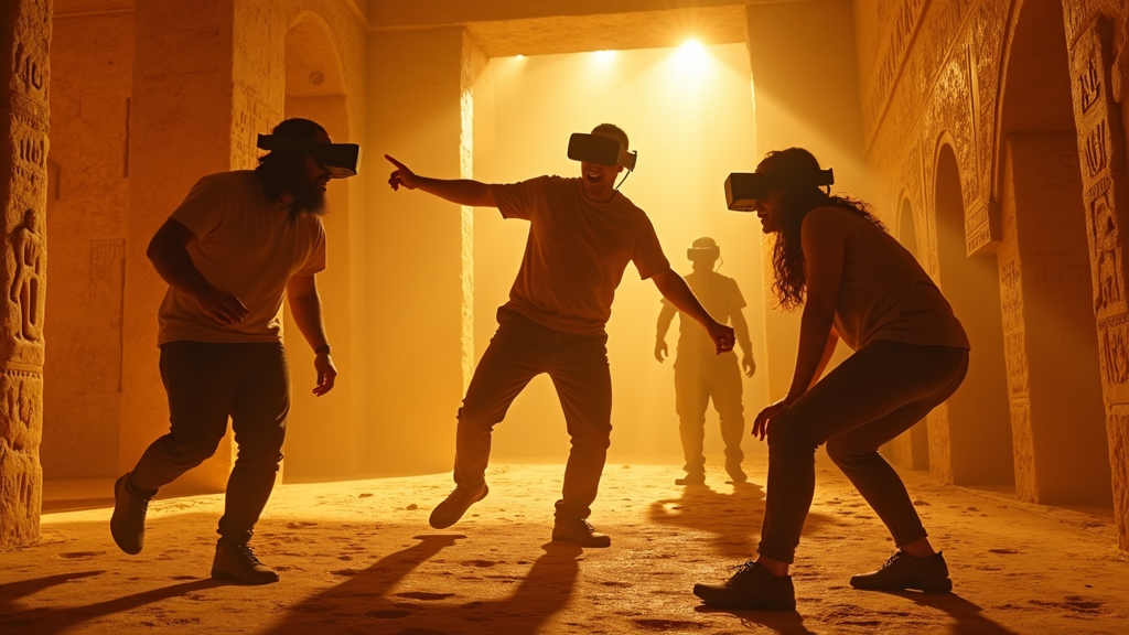 Sala de realidad virtual en Virtua Barcelona, optimizada para el escape room vr Assassin's Creed