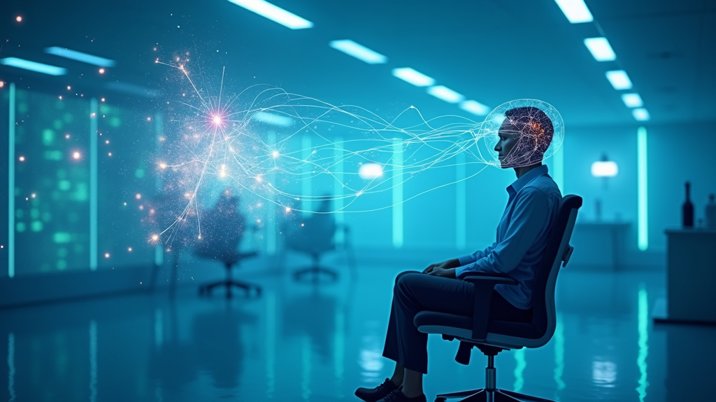 Representación conceptual de la interfaz cerebro-máquina de Neuralink para jugar videojuegos con la mente