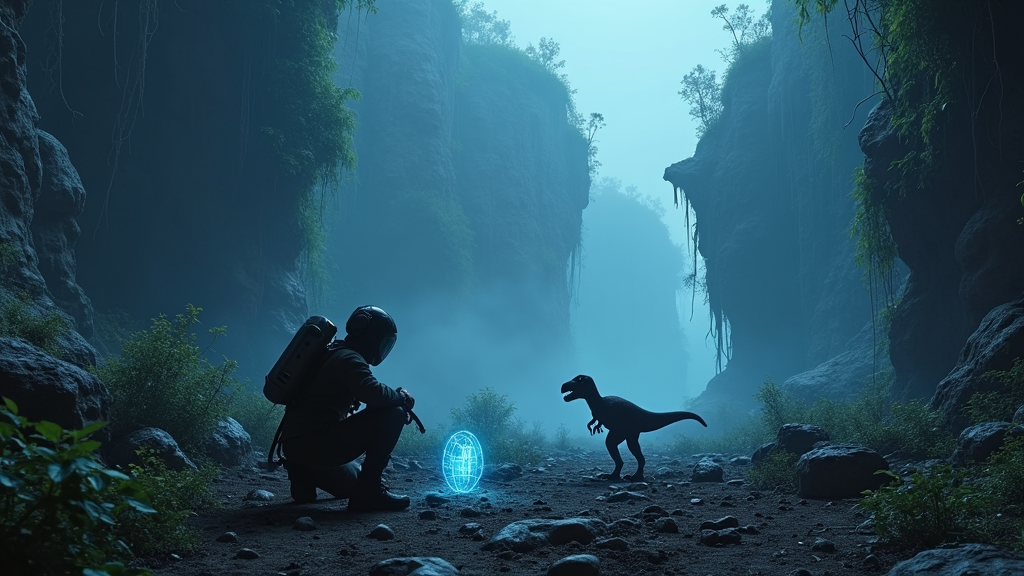 Explorando los variados entornos de Tyson III en Robinson: The Journey VR durante nuestro análisis