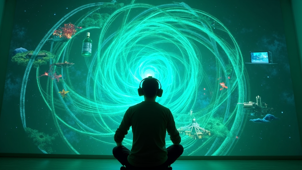 Jugador utilizando el Meta Quest 3S Xbox Edition para acceder a la pantalla virtual de Xbox Cloud Gaming.