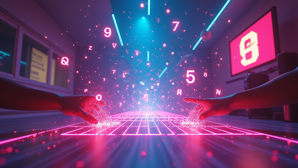 Interfaz de Math Challenge AR en acción, detalle visual de este análisis del juego VR