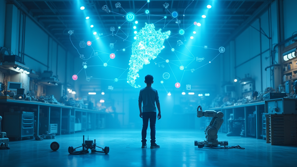 Equipo de estudiantes colaborando en el diseño y programación de su robot para la Copa Robótica Argentina, un ejemplo del aprendizaje STEM en acción.