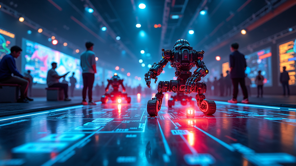 Jóvenes estudiantes participando con entusiasmo en la Copa Robótica Argentina, un evento clave para la innovación STEM en el país.