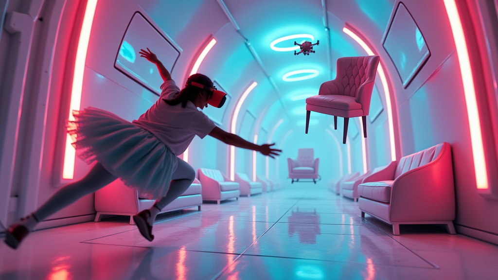 Detalle de los elementos de decoración en Furniture Toss VR, valorados en este análisis.