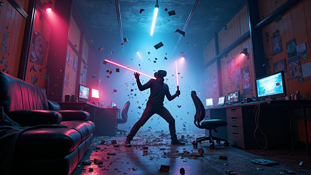 Escenario de oficina destructible en Rage Room Catharsis VR, detalle para el análisis.