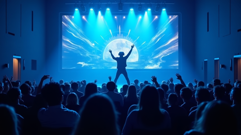 Público disfrutando del Concierto Juan Gabriel VR Cinemex en una sala de cine