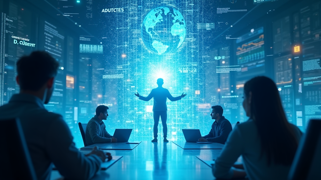 Ilustración de un león, símbolo del orden, confrontado por formas abstractas que representan el desafío de la inteligencia artificial y la reflexión filosófica que suscita.