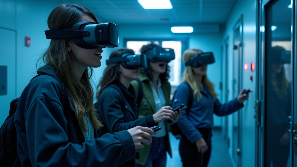 Jugadores disfrutando del Escape Room VR Barcelona 'Escape The Prison' en Virtua Barcelona