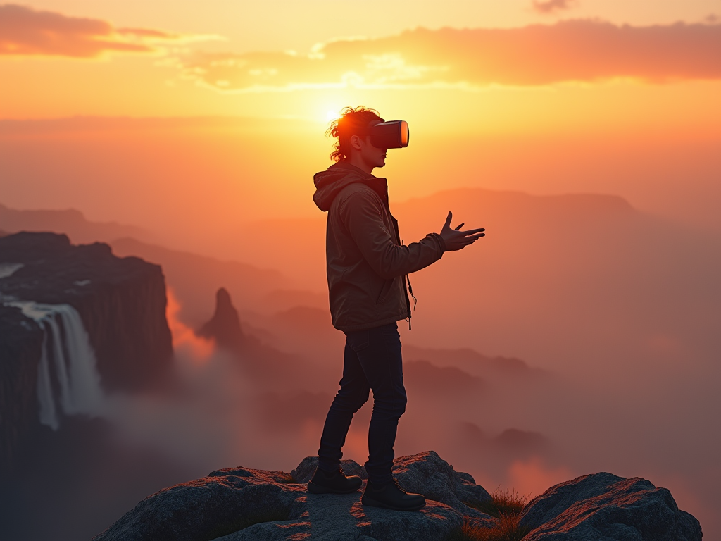 PRISMXR Air Bridge AX3000 conectado a un PC y un visor Meta Quest para una experiencia VR inalámbrica.