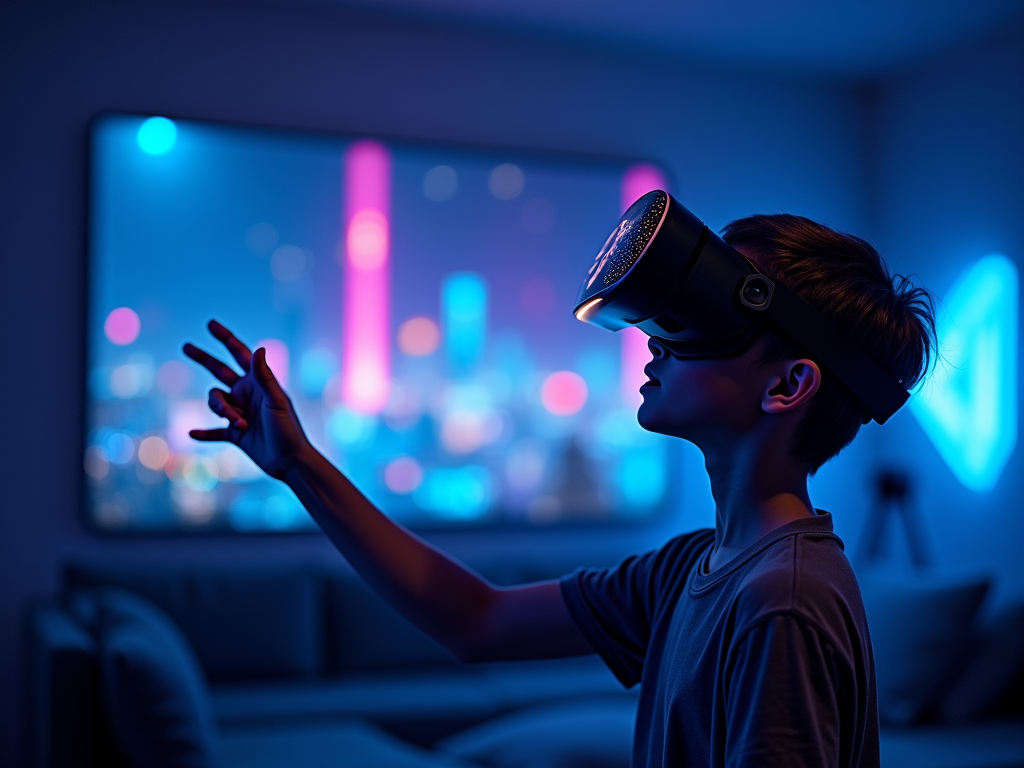 Familia usando el Echo Show 10 en la cocina para una videollamada