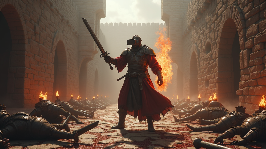 Análisis del combate con hacha en Blade & Sorcery, mostrando el impacto de sus físicas realistas.