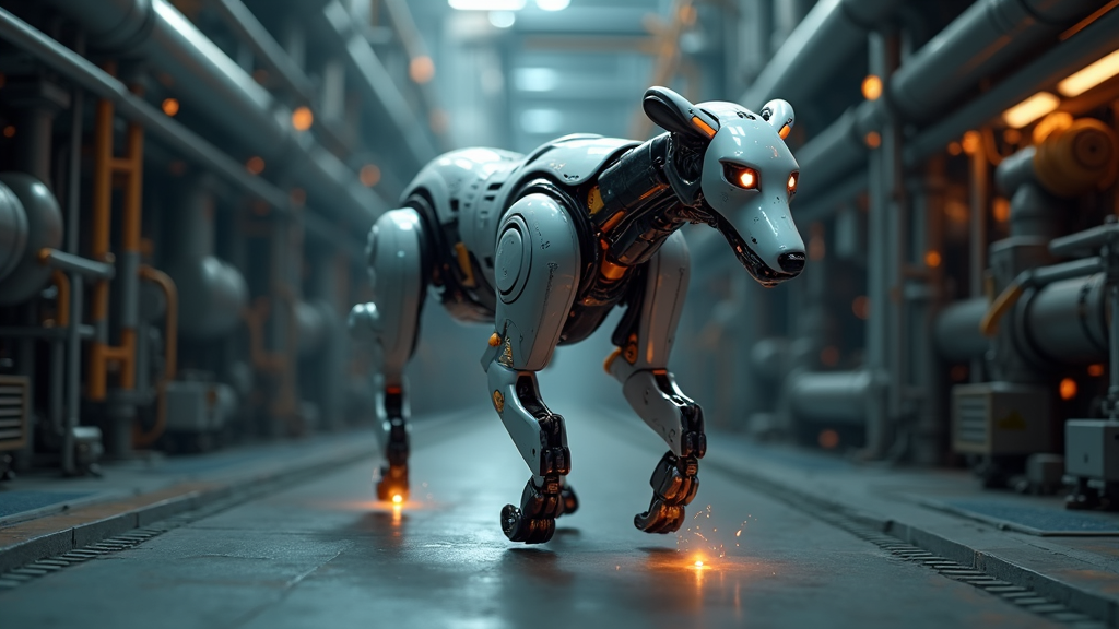 Diagrama conceptual que muestra el funcionamiento de la espalda articulada del KLEYN Robot Escalador, la clave de su flexibilidad superior.