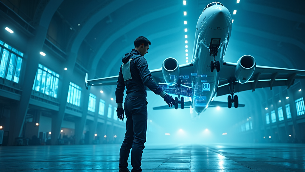 Un trabajador equipado con el Robot Hyundai X-ble Shoulder realizando tareas de mantenimiento en un entorno industrial.