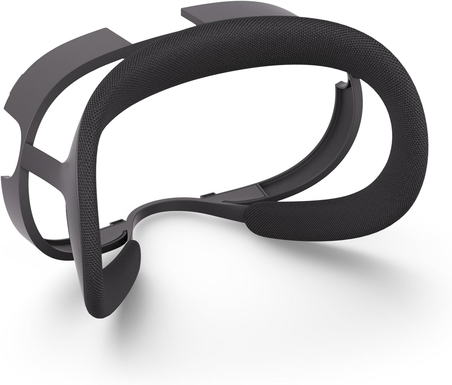 Vista detallada de la interfaz facial abierta para Meta Quest 3, mostrando su diseño y acabado de calidad.