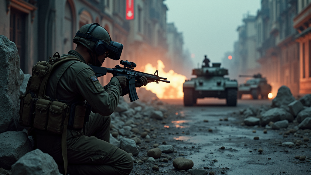 Jugadores en una partida de Pavlov VR, mostrando la acción táctica del juego