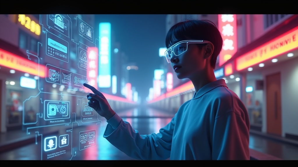 Vista frontal de las Xiaomi AI Glasses en color negro, mostrando su diseño elegante y ligero.