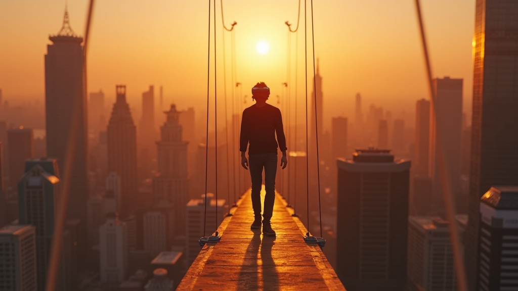 Gafas Meta Quest Pro usadas para la experiencia de realidad virtual vértigo de Richie's Plank en Virtua Barcelona