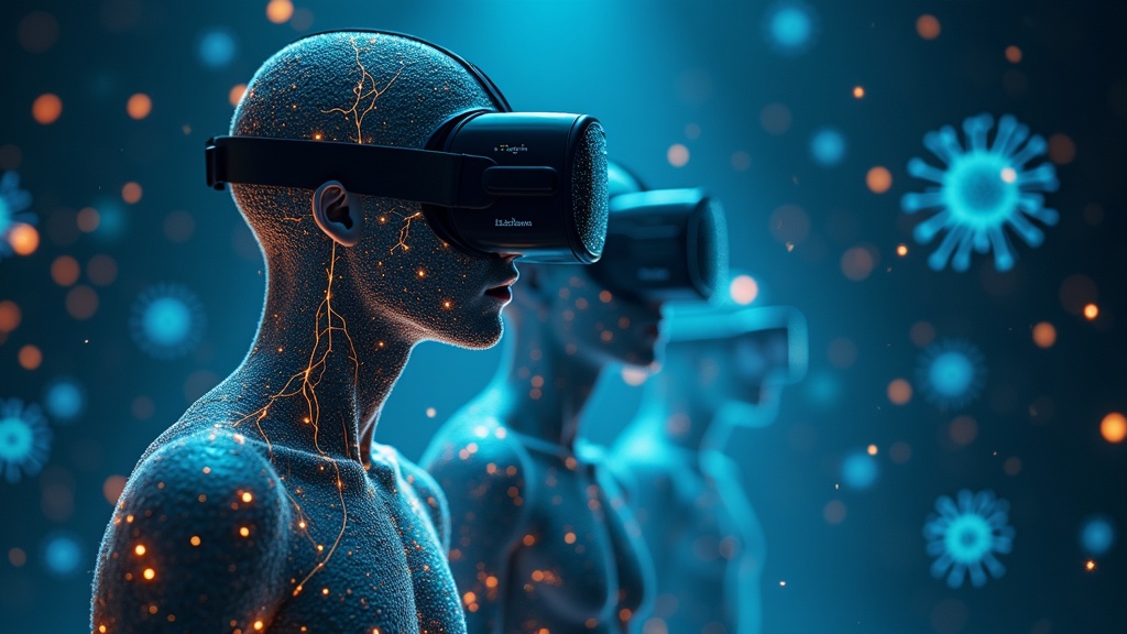 Avatar enfermo en el entorno de realidad virtual del estudio sobre el sistema inmune