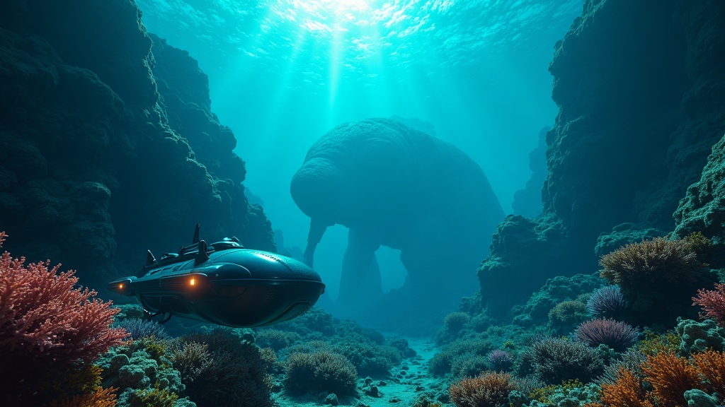 Un jugador explora los arrecifes de coral en el Seamoth durante nuestro análisis de Subnautica VR.