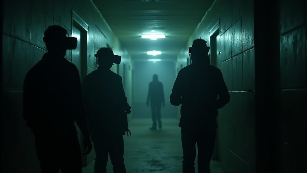 Un cazador de fantasmas explora un pasillo oscuro en Phasmophobia para nuestro análisis.