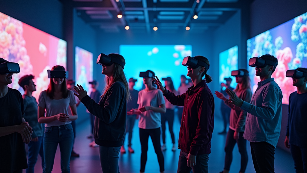 Interior de las cabinas de juego de Virtua Barcelona, equipadas con la última tecnología para experiencias VR inmersivas.