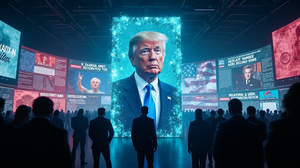 León rugiendo, símbolo del impacto agresivo de la IA en la desinformación política.