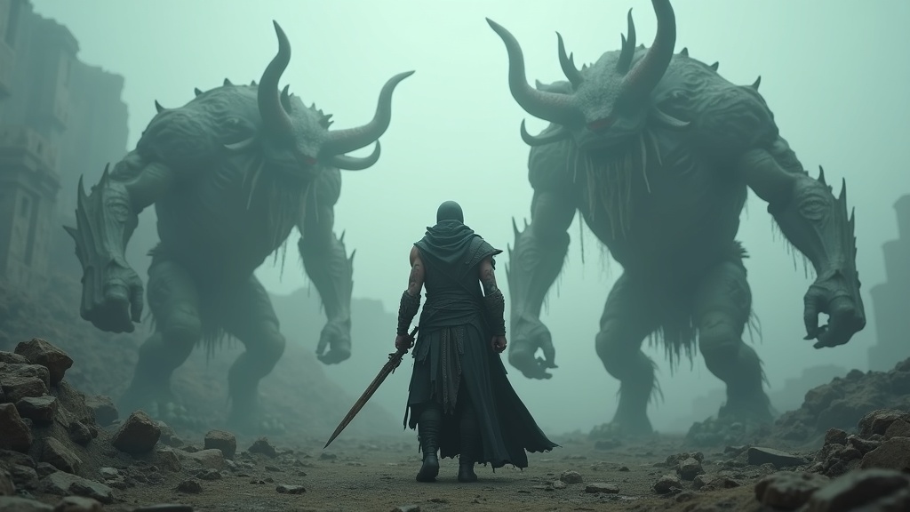 Análisis de la atmósfera de Skydance's BEHEMOTH con Wren el Cazador frente a un enemigo.