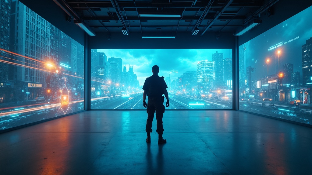 Detalle del equipamiento de realidad virtual del sistema OP-2 de Operator XR, clave en el contrato con el Texas DPS.