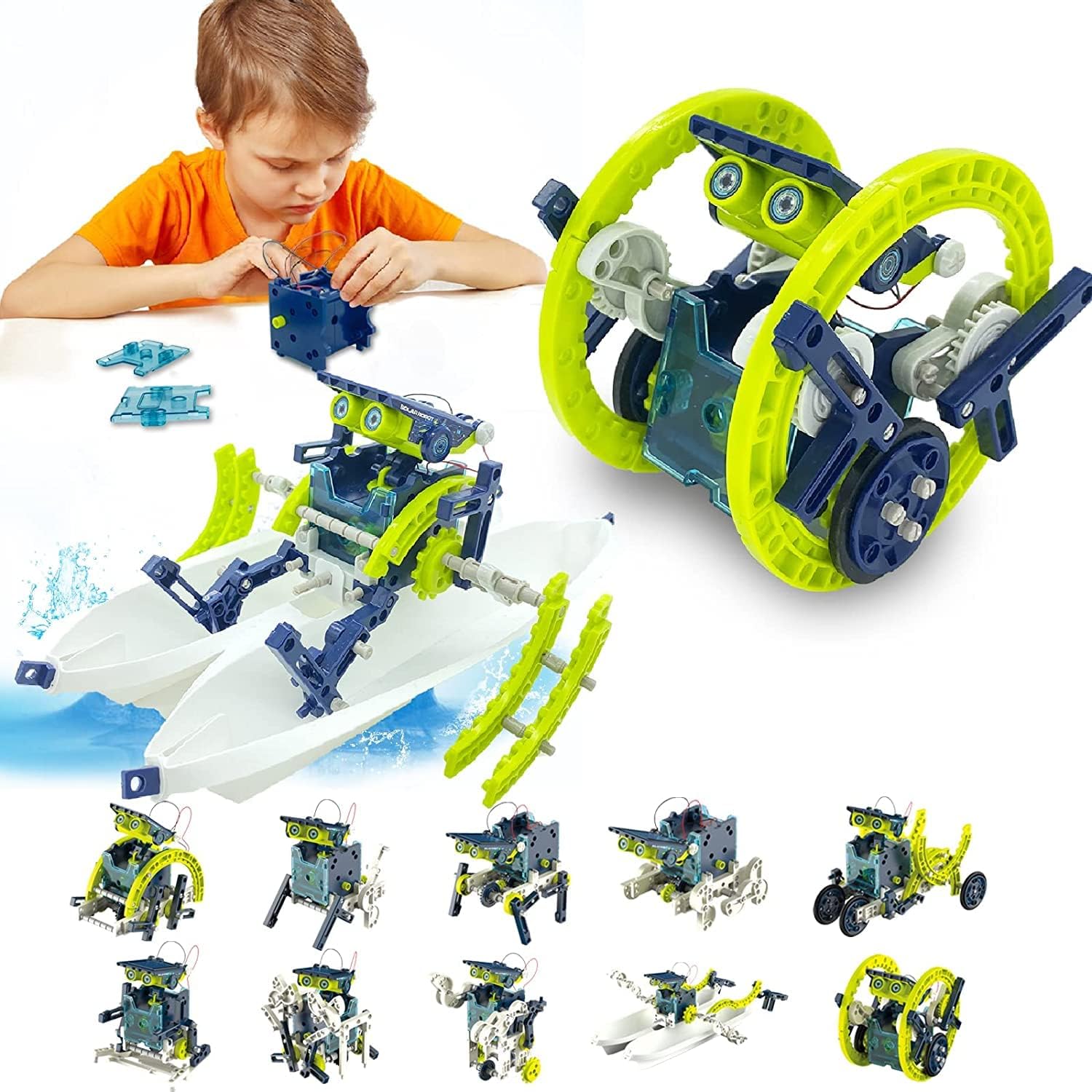 Caja del kit Robot Solar BOZT 12 en 1, el regalo perfecto para niños