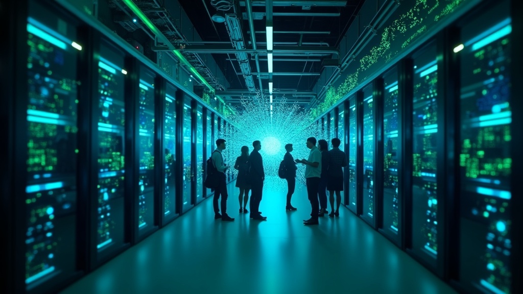 Centro de datos con servidores Dell PowerEdge optimizados para la alianza Dell ILUNION IA transformación digital.