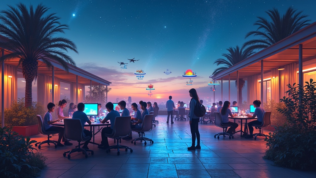 Jóvenes aprendiendo a construir y programar robots en un taller práctico del Campamento CODI 2025 Robótica.